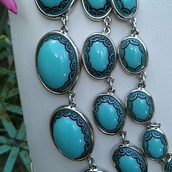 Nwt Faux Turquoise Blue Necklace - Picture 8 of 10